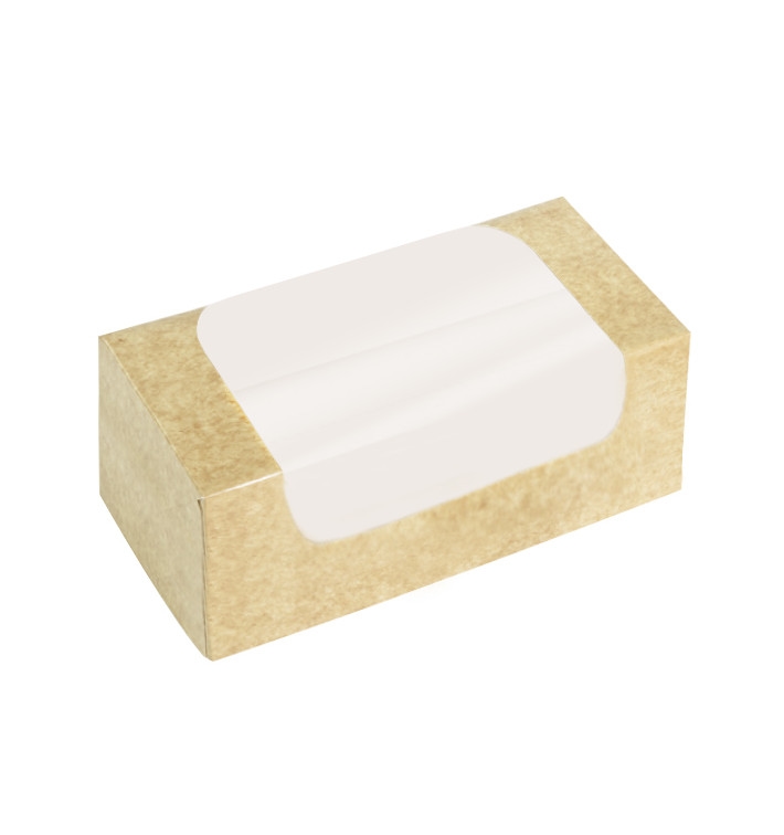 MONOUSO - Rechteckige Verpackungen für Bäckereien Kraft 19x10x10cm (50 Stück) Image