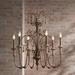 Kathy Ireland Scrolled Tiers 28" Wide Beige and Bronze Chandelier