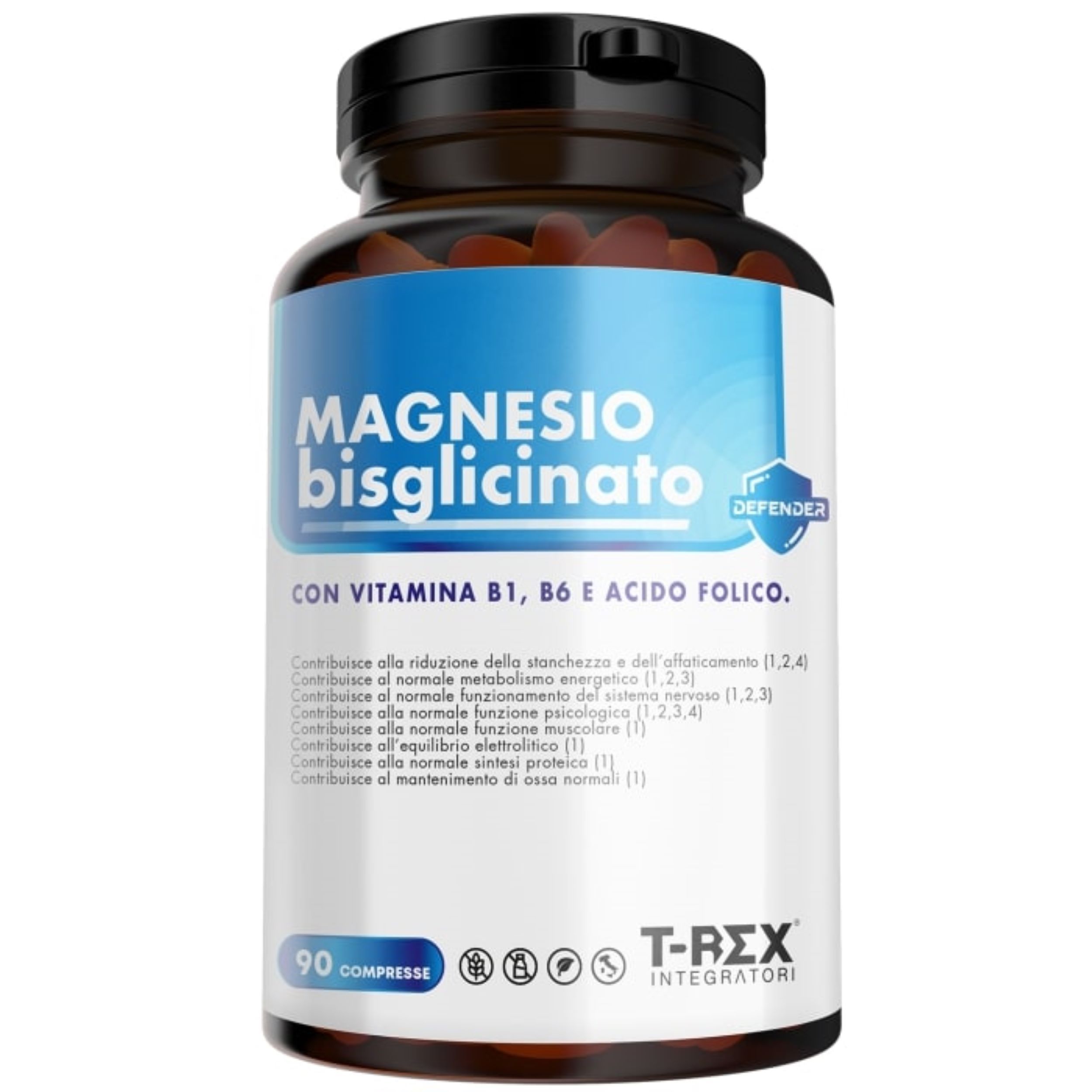 T-Rex Integratori Magnesio Bisglicinato 90 compresse pz Compresse