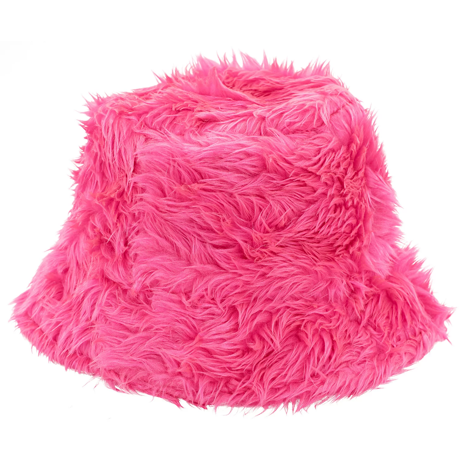 Chapeau bob "peluche", rose vif