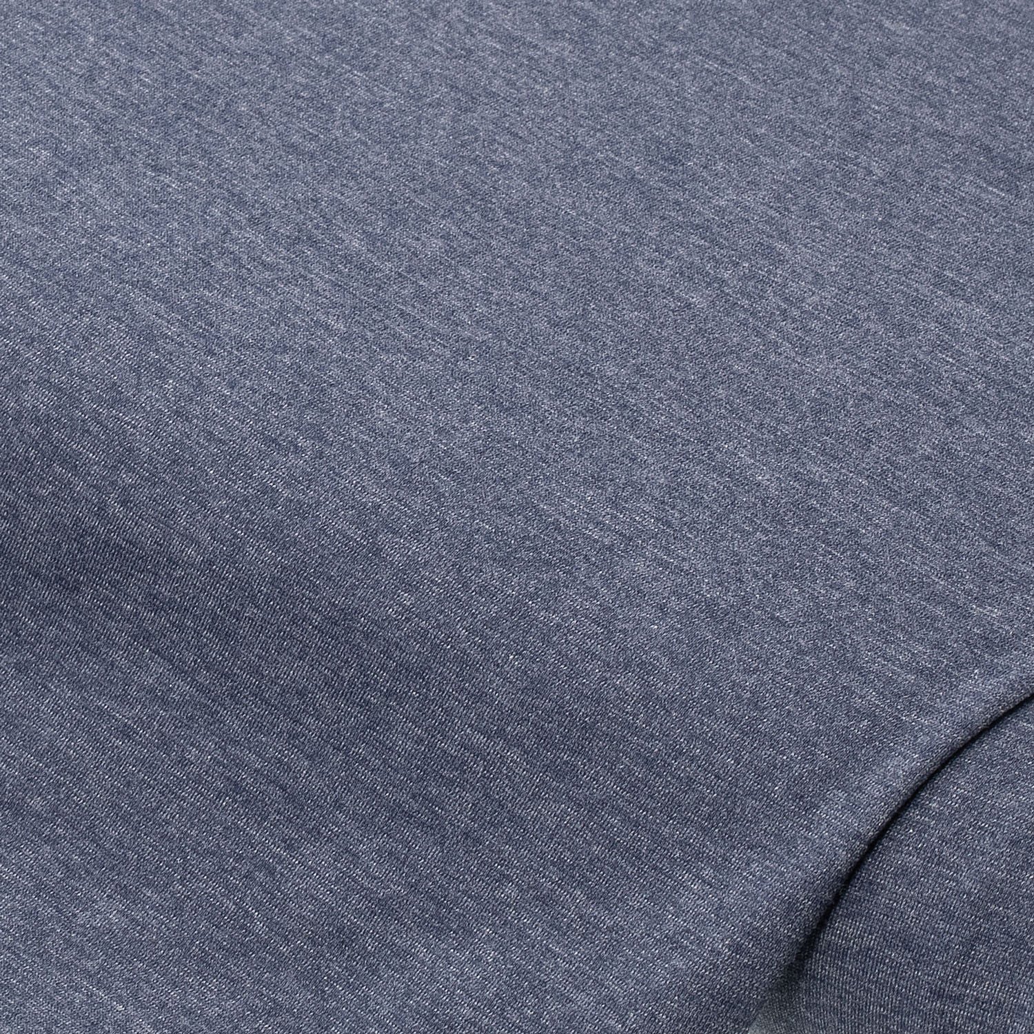 Tissu jersey de coton avec élasthanne, bleu/chiné