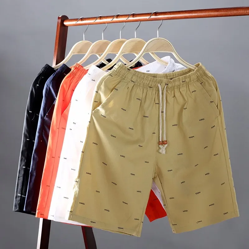 2024 Sommer Herren Shorts lässig lose kurze Hosen Sport Shorts locker gestrickt gerade Freizeit hose Baumwolle kurze Hosen neue 4xl Image