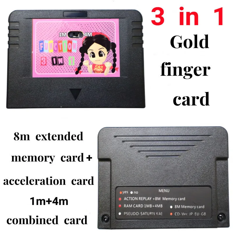 Original neu alles in einem für Sega Saturn SD-Karte Pseudo Kai Spiele Video mit direktem Lesen 4m Beschleuniger Funktion 8MB Memo verwendet Image