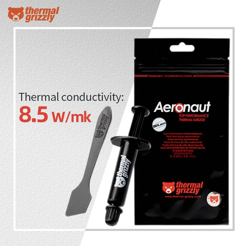 Thermal Grizzly Aeronaut 8,5 W/m.k Nicht leitfähiges CPU/GPU-Kühler-Wärmeleitpaste für PC-Computer AMD Intel Prozessorkühlung Image