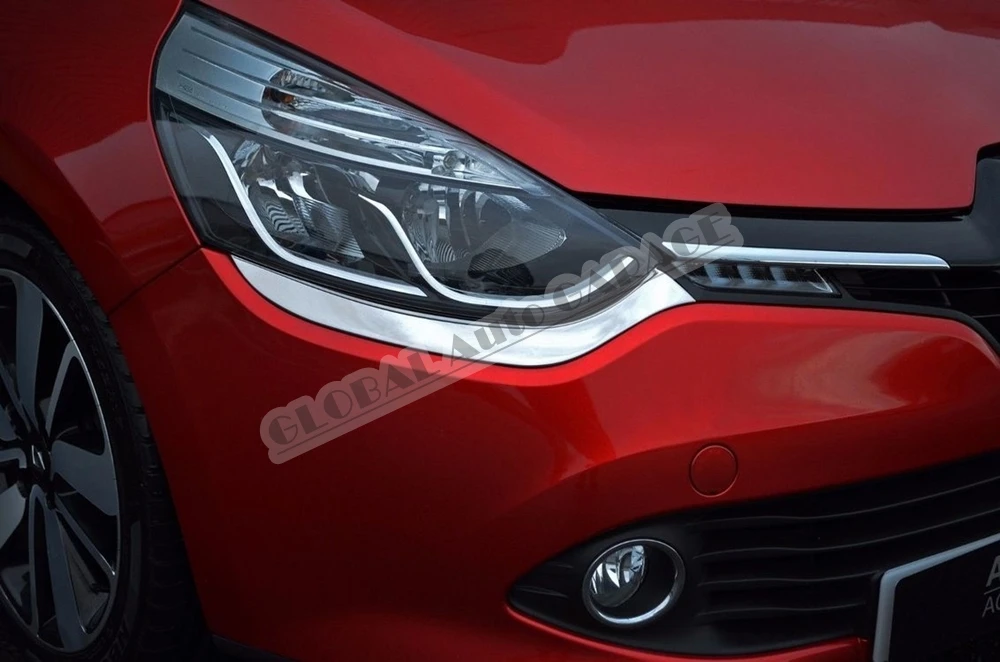 Per Renault Clio 4 Chrome Faro Sopracciglio Trim 2012 2013 2014 2015 2016 2017 2018 Auto-styling Accessorio Auto Auto Car ornamento