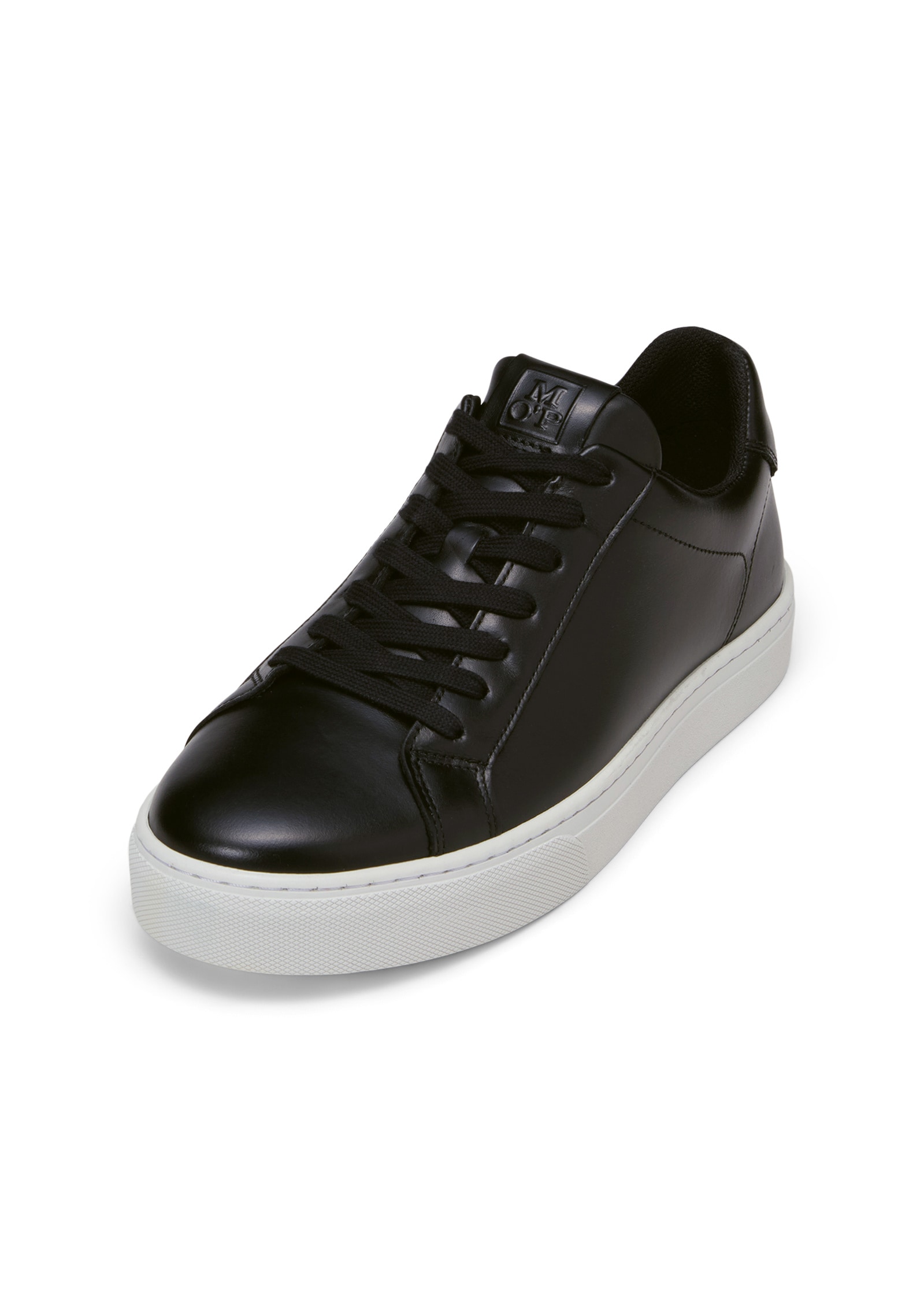 Sneaker MARC O'POLO "aus edlem Rindnappaleder", Damen, Gr. 44, schwarz, Obermaterial: 100% Leder (Rind), Schuhe Sneaker