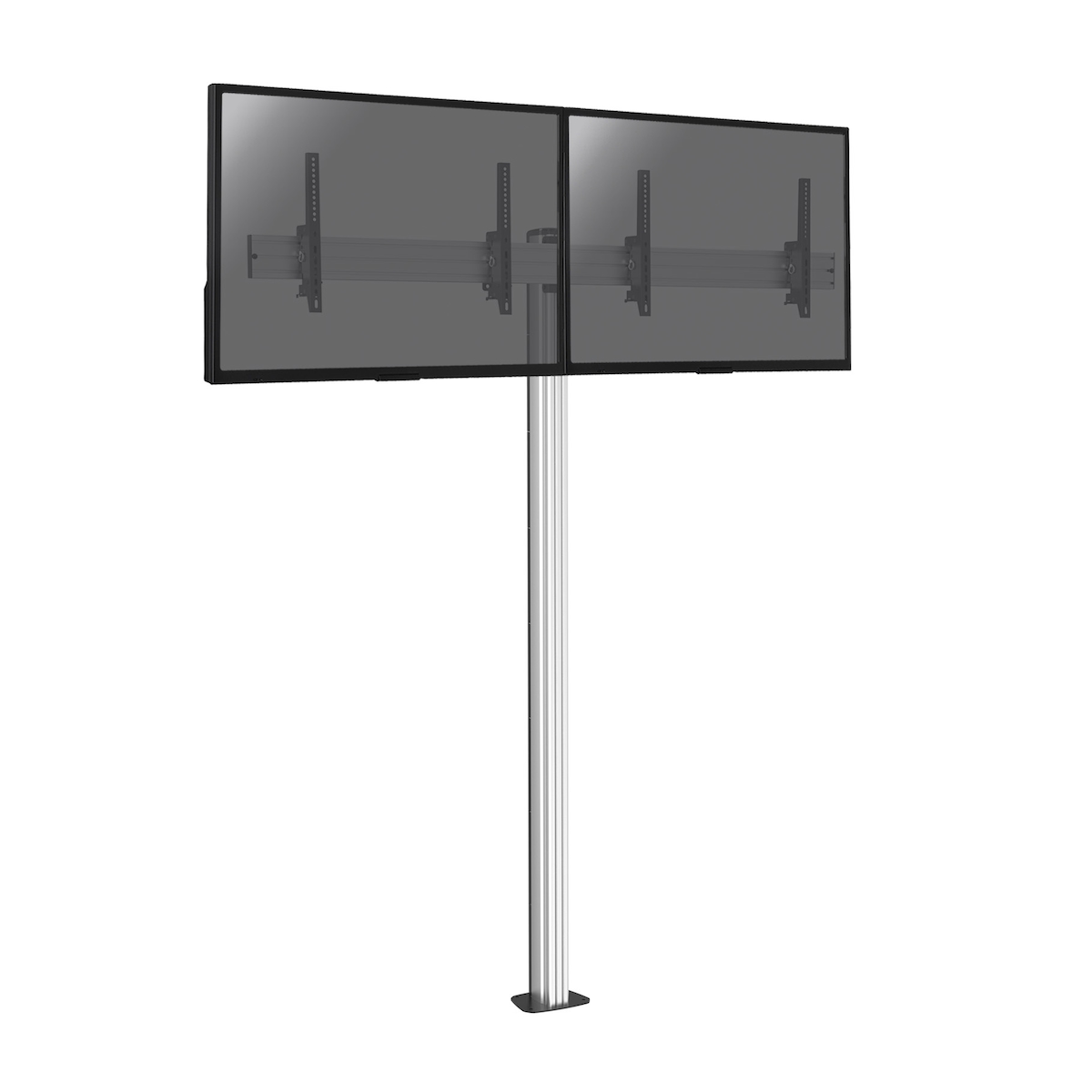 KIMEX - Standfuß für 2 TV-Bildschirme 43'' - 49'' - Höhe 240cm - Zum Anschrauben - Neigbar Image