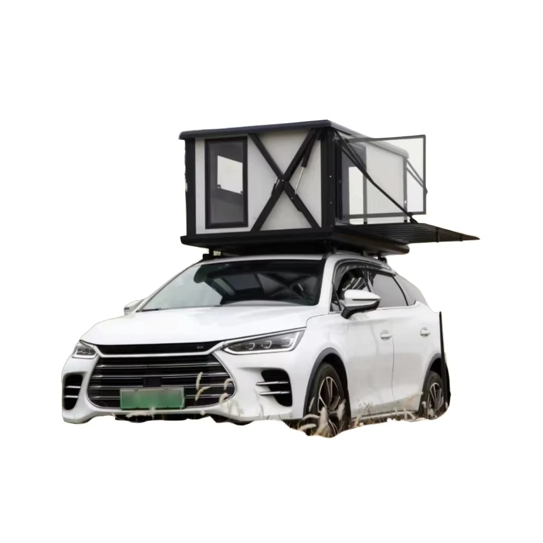 Wasserdichtes Aluminium-Top-Camping-Auto-Dachzelt mit Klappe, Hartschalen-Leiter aus Segeltuch – für Outdoor-Camping Image