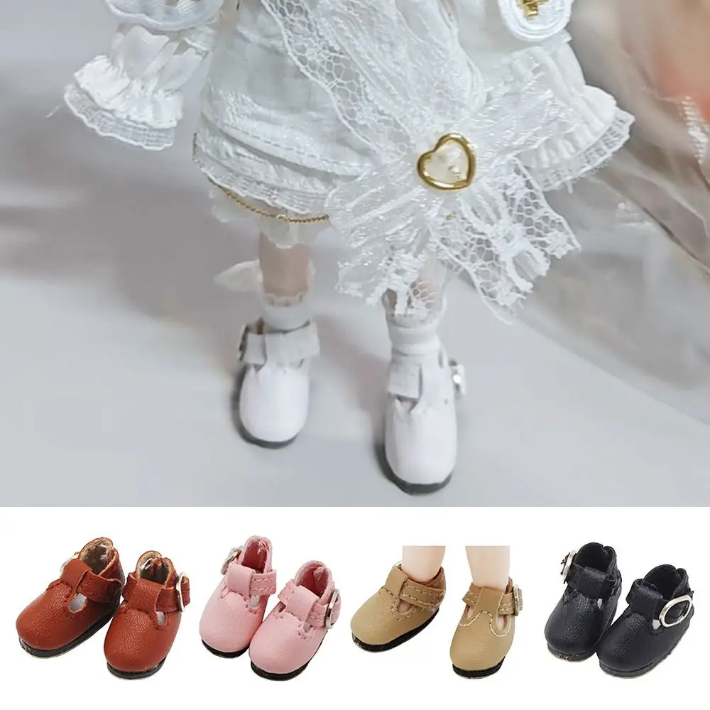 2,8 cm * 1,2 cm BJD Schuhe PU Leder Mini Größe Prinzessin Schuhe T-förmigen Knopf Mehrfarbige Stiefel Ändern Kleidung Spiel