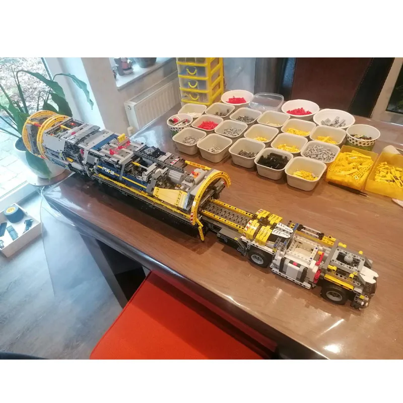 MOC-123850 Neues klassisches Bausteinmodell für elektrische Tunnelbohrmaschinen • 3331-Teile, Bauspielzeug zum Geburtstag für Jungen und Kinder Image