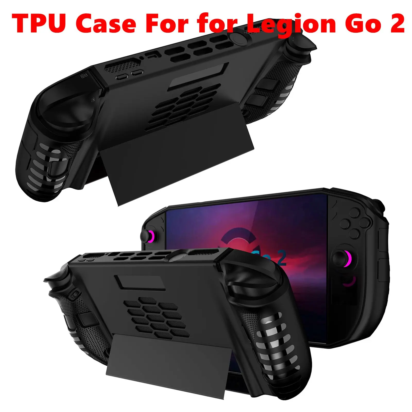 TPU Drop Protection Grip Case Anti-Drop Protector Cover Stoßfester Slim Cover Protector mit kratzfestem Design für Legion Go 2 Image