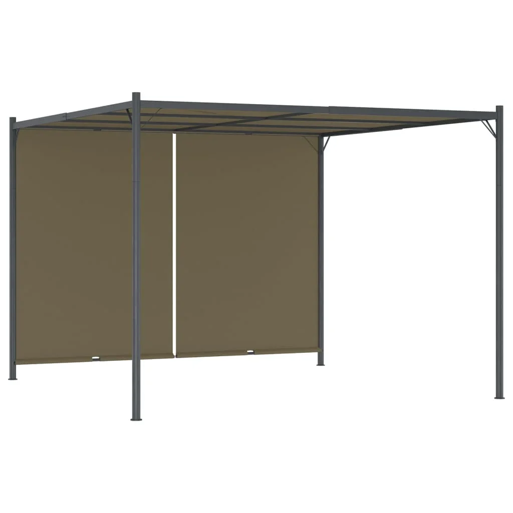 Gartenpergola mit einziehbarer Markise Creme Anthrazit 3x3 m Taupe 180 g/m2 Gartenhochzeitsverkäufer tragen die Steuerschiff aus der EU Image