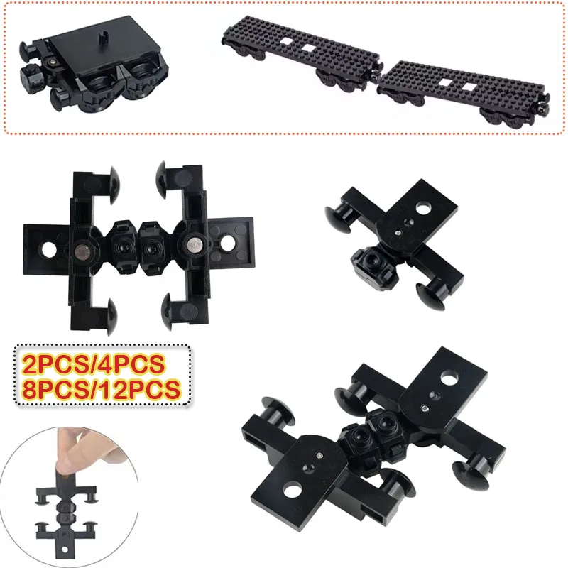 Zug Magnet Puffer Anschlüsse Technologie Bausteine Teile Magnetische Wagen Auto Koppler Montage Ziegel Spielzeug Zubehör Image