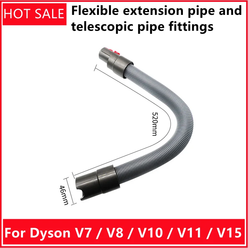 Für Dyson Staubsauger v7/v8/v10/v11/v15 flexibles Verlängerung srohr und Teleskop rohr verschraubungen Image