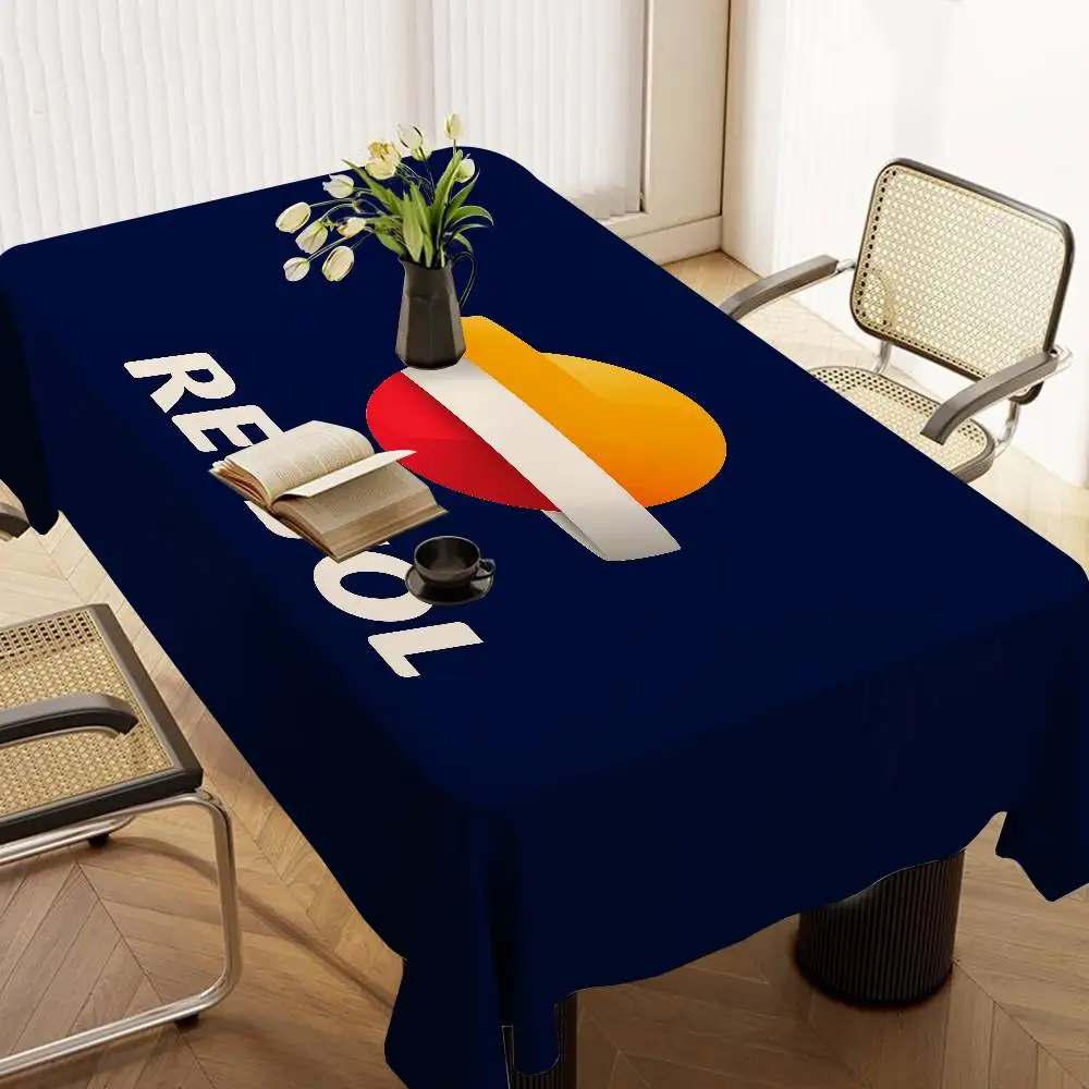 Öl R-repsols wasserdichte rechteckige Tischdecke Fiesta Home Decor Esszimmer Dekor wiederverwendbare Tischdecke Partyzubehör Image