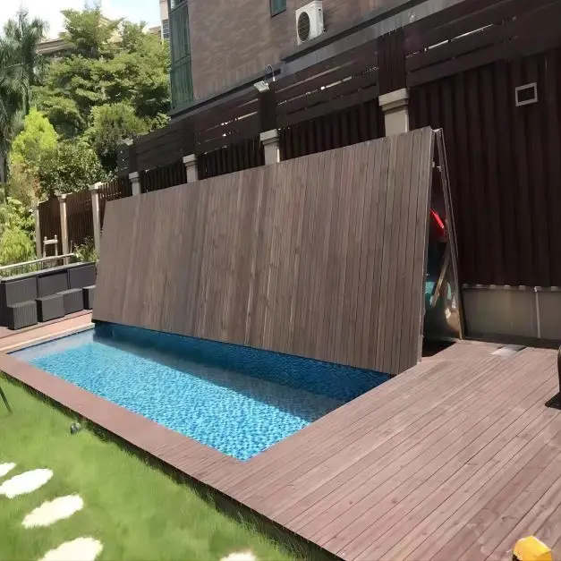 Professioneller Pool mit automatischer Lattenrost-Poolabdeckung im neuen Design Image