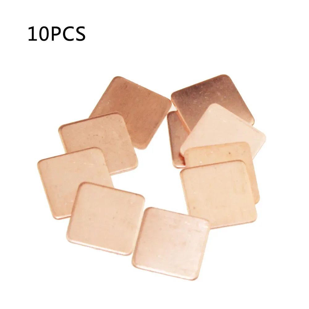 10-teilige Thermo-Silikonpads für Computer-Grafikkarten-Kühlkörper, Kupfer-Unterlegscheiben, geeignet für GPU, CPU und Laptops Image