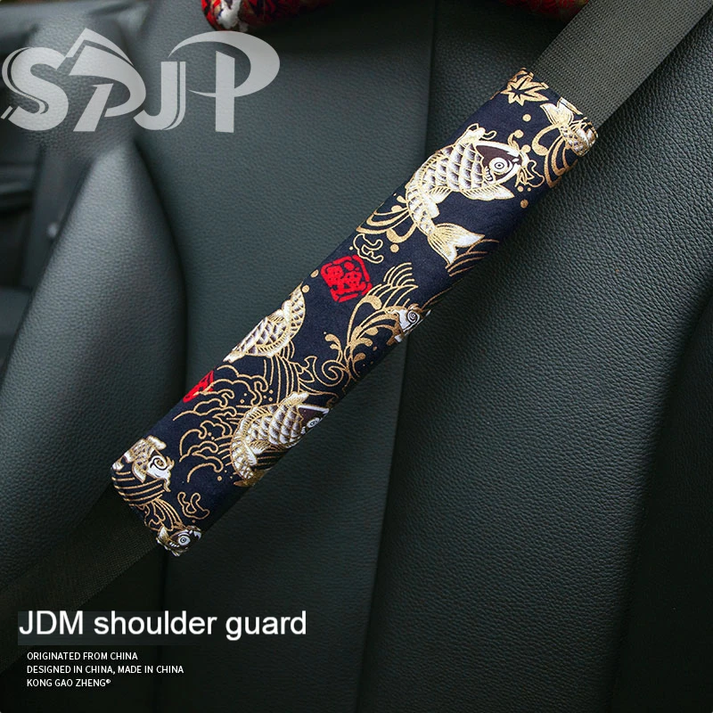 Universal 2PCS Auto Sitz Gürtel Abdeckung Auto Sitz Gürtel Abdeckungen JDM Stil Stoff Protector Sicherheit Gürtel Schulter Pad Baumwolle innen Image