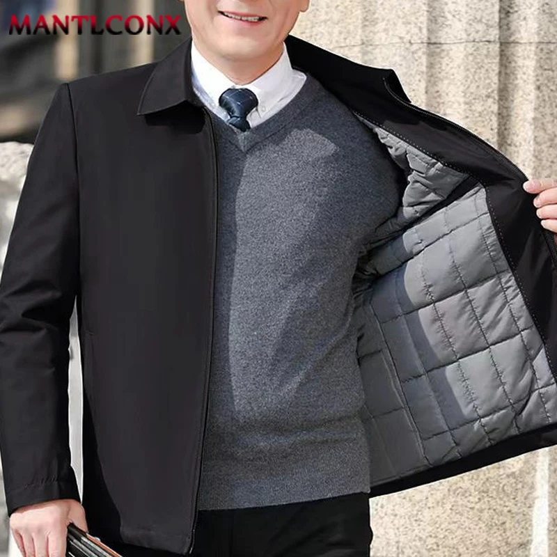 Verdickte, gepolsterte Winterjacken für Herren, Wintermäntel, thermische innere soziale Blazer, warme Herren-Winterjacke, Parkas, Oberbekleidung, 3XL