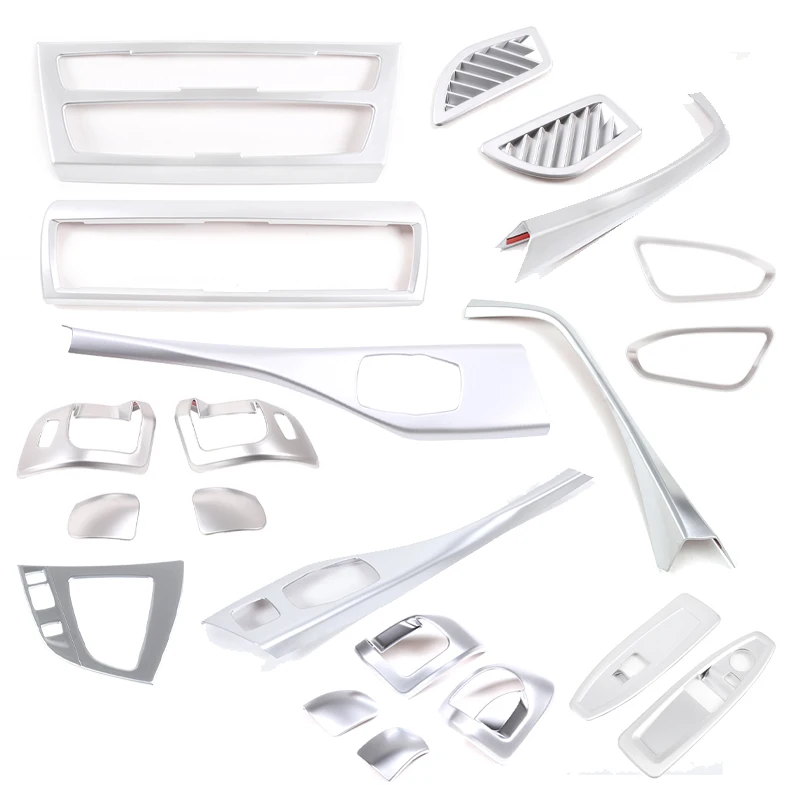 ABS Chrom Autoinnenraum Mittelscheibe Rahmen Dekoration Abdeckung Zieraufkleber Passend für BMW 1 2er F20 F21 F22 F23 2012-2019 Image