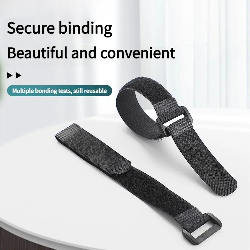 Wiederverwendbare Klettbänder, Befestigungsband, Kabelbinder, Riemen aus Nylon, sichernde Kabelbinder, Organizer für Kabelbinder aus Drahtkabelbinder Image