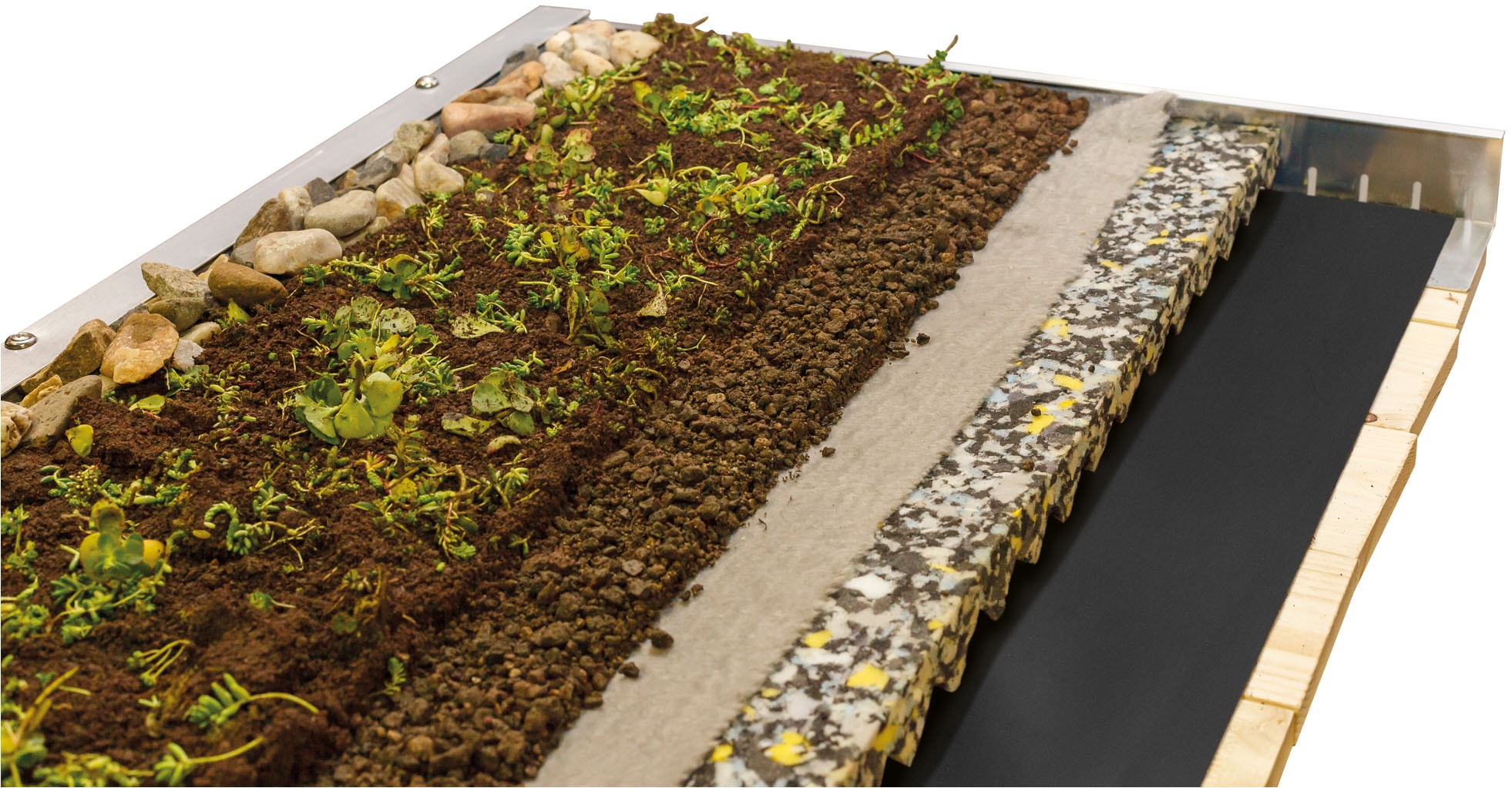 Pflanzeinsatz SKANHOLZ "Dachbegrünung", weiß, neutral, B:350cm T:840cm, Kunststoff, Metall, Pflanzgefäße, für Carport Emsland/Wendland Image