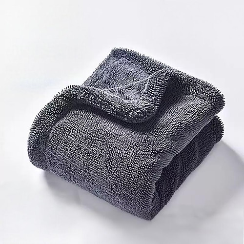 Autoreinigungstuch, streifenfreies Mikrofasertuch für die Autowäsche, hoch saugfähiges, geflochtenes Wasseraufnahmetuch, perfekt zum Trocknen und Polieren von Fahrzeugen Image