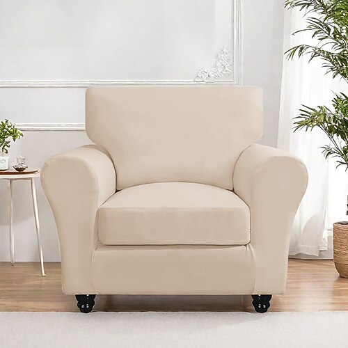 Stretch-Sitzkissenbezüge für Ecksofas, geeignet für Einzel-, Zweisitzer- und Dreisitzer-Sofas, Ganzjahresmöbelschutz Image