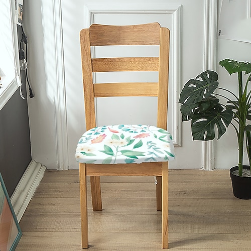 Stuhl- und Hockerbezüge aus geometrisch bedrucktem Stretch-Polyester für Zuhause, Küche und Büro Image