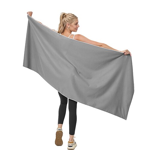 Übergroßes, schnelltrocknendes Mikrofaserhandtuch mit Magnetverschluss, super saugfähig und sandabweisend, perfekt für Strand, Pool, Reisen, Fitnessstudio und Camping Image