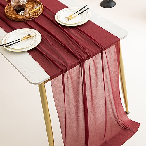 roter Tischläufer, schlichtes und elegantes Design, Pailletten-Tischflagge für Hotels, Tischdecke für Hochzeitsdekorationen, besondere Anlässe und Feierlichkeiten Image