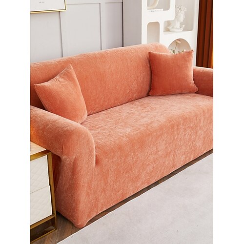 1 dicker Chenille-Sofabezug, modisch und luxuriös, dekorativer Sofaschutz, rutschfest, staubabweisend, kratzfest, geeignet für Schlafzimmer, Wohnzimmer, Arbeitszimmer und Büro – für jede Jahreszeit. Image