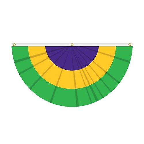 Brasilianische Karnevalsflagge, Mardi-Gras-Halbflagge, Karnevalsdekoration, festliche Atmosphäre, farbenfrohe Festivalflagge für Zuhause, Paraden und Veranstaltungen im Freien Image