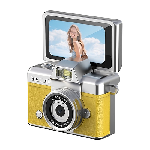 Mini Digital-Kamera mit 1,47 Zoll LCD-Bildschirm 1080p Mini Retro Digitalkamera Schlüsselanhänger mit Klappbildschirm Gefühl von alten 90er-Fotografien Schlüsselanhänger Größe Geburtstags- und Image