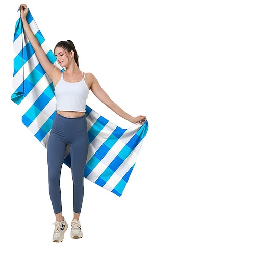 Übergroßes, schnelltrocknendes Mikrofaserhandtuch mit Magnetverschluss, super saugfähig und sandabweisend, perfekt für Strand, Pool, Reisen, Fitnessstudio und Camping Image