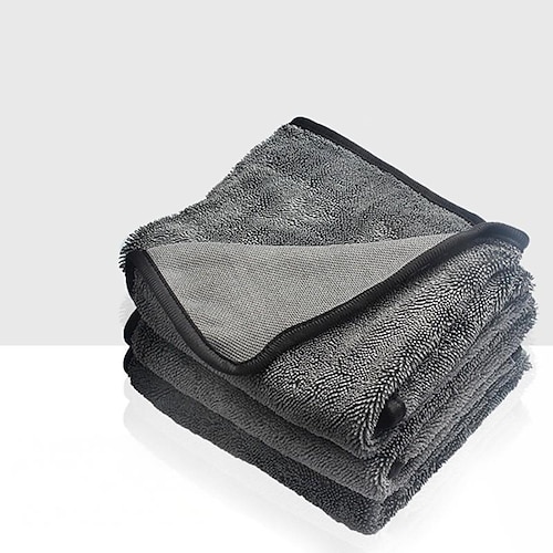 Autoreinigungstuch, streifenfreies Mikrofasertuch für die Autowäsche, hoch saugfähiges, geflochtenes Wasseraufnahmetuch, perfekt zum Trocknen und Polieren von Fahrzeugen Image