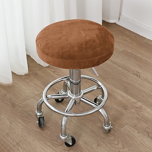 Elastische, bedruckte runde Hockersitzbezüge (1/2/4/6 Stück), weiche Stretch-Stuhlüberzüge für Zuhause, Wohnung, Barhocker Einweihungsdeko Image