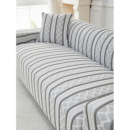 1 Stück Jacquard-Samt-Sofabezug mit Rautenmuster, modisch und luxuriös, dekorativer Sofaschutz, rutschfest, staubdicht, kratzfest, geeignet für Schlaf- und Wohnzimmer zu jeder Jahreszeit Image