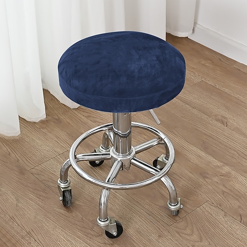 Elastische, bedruckte runde Hockersitzbezüge (1/2/4/6 Stück), weiche Stretch-Stuhlüberzüge für Zuhause, Wohnung, Barhocker Einweihungsdeko Image