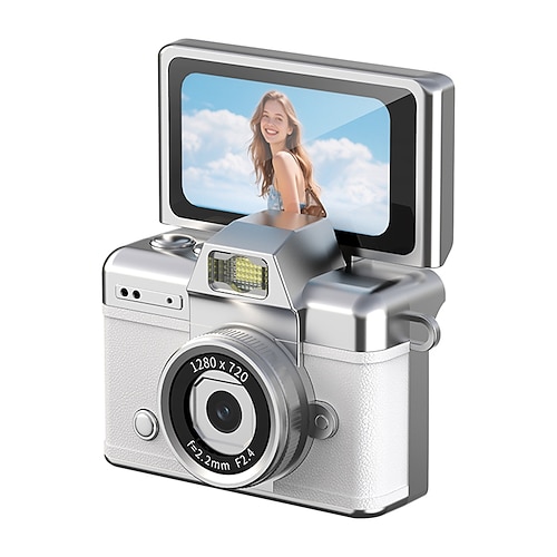 Mini Digital-Kamera mit 1,47 Zoll LCD-Bildschirm 1080p Mini Retro Digitalkamera Schlüsselanhänger mit Klappbildschirm Gefühl von alten 90er-Fotografien Schlüsselanhänger Größe Geburtstags- und Image