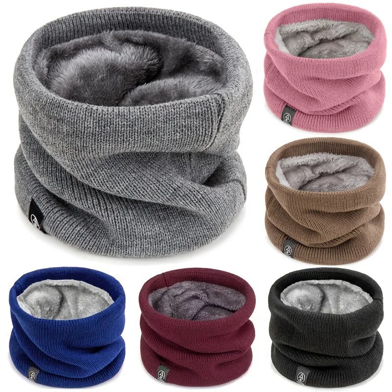 1 Stück Unisex Winter-Halswärmer, elastischer Kragen, Plüschfutter, mehrfarbig, für Skifahren, Snowboarden, Zugang zu kaltem Wetter im Freien Image