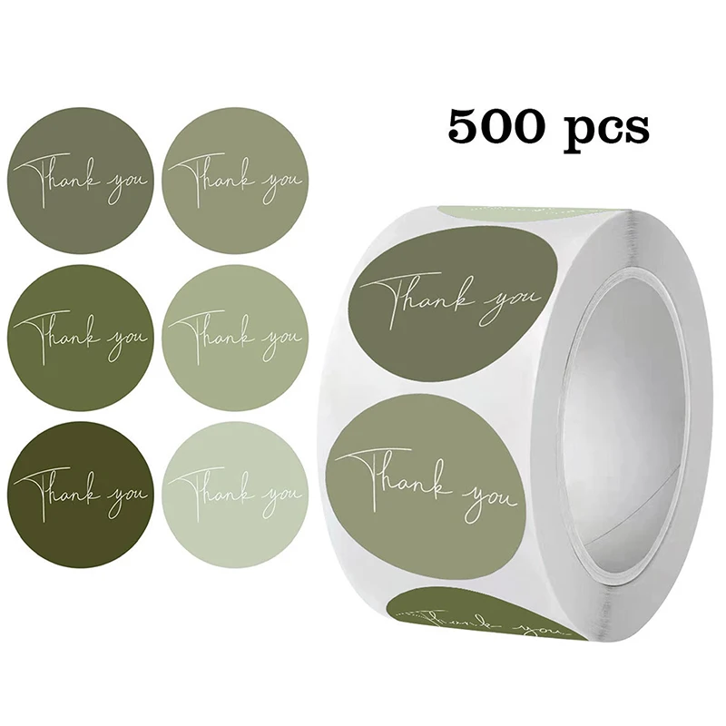500-teiliges Dankesaufkleber-Set – niedliche Etiketten für kleine Unternehmen, Hochzeiten und Schreibwaren Image