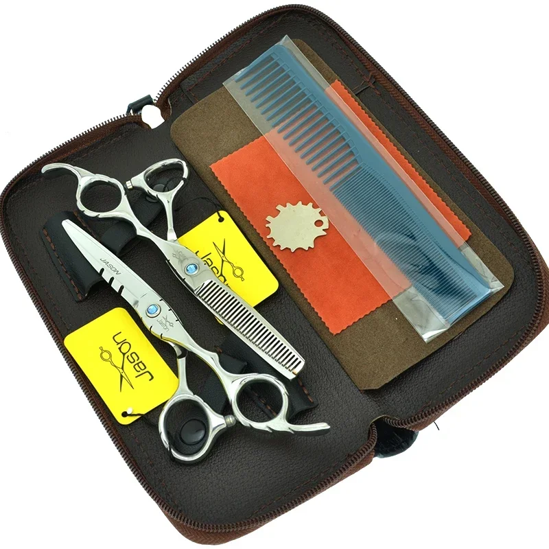 Acciaio inossidabile 5.5 "/6.0" Forbici da taglio per capelli da barbiere Salon Parrucchiere Cesoie per assottigliamento Tagliacapelli Forbici per taglio di capelli A0018D