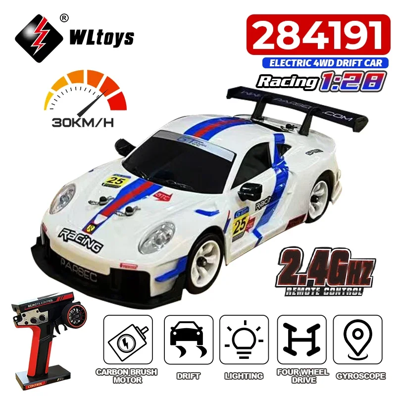 WLtoys 284191 284019-A gyroscope amélioré 1/28 RC voiture à dérive 4WD modèle radiocommandé haute vitesse 2.4G véhicule de course à dérive Mini cadeau