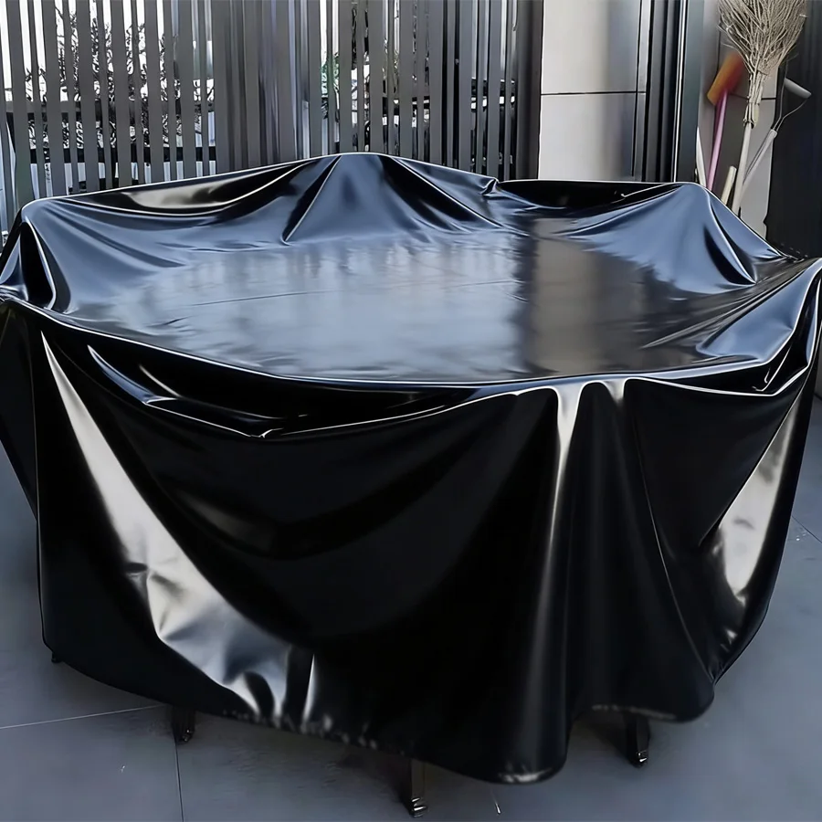 PVC Wasserdichte Tuch Outdoor Möbel Abdeckung Regen Sonne Staub Hof Tisch Stuhl Sofa All Inclusive Schutzhülle Universal Image