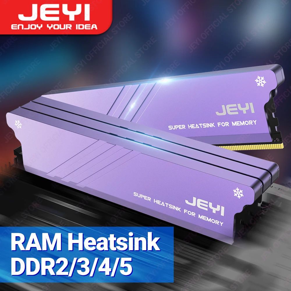 JEYI Speicher RAM-Kühlkörper mit Wärmeleitpads, Desktop-RAM-Kühler DDR-Strahlungsableitung für PC DIY DDR2 DDR3 DDR4 DDR5 Image
