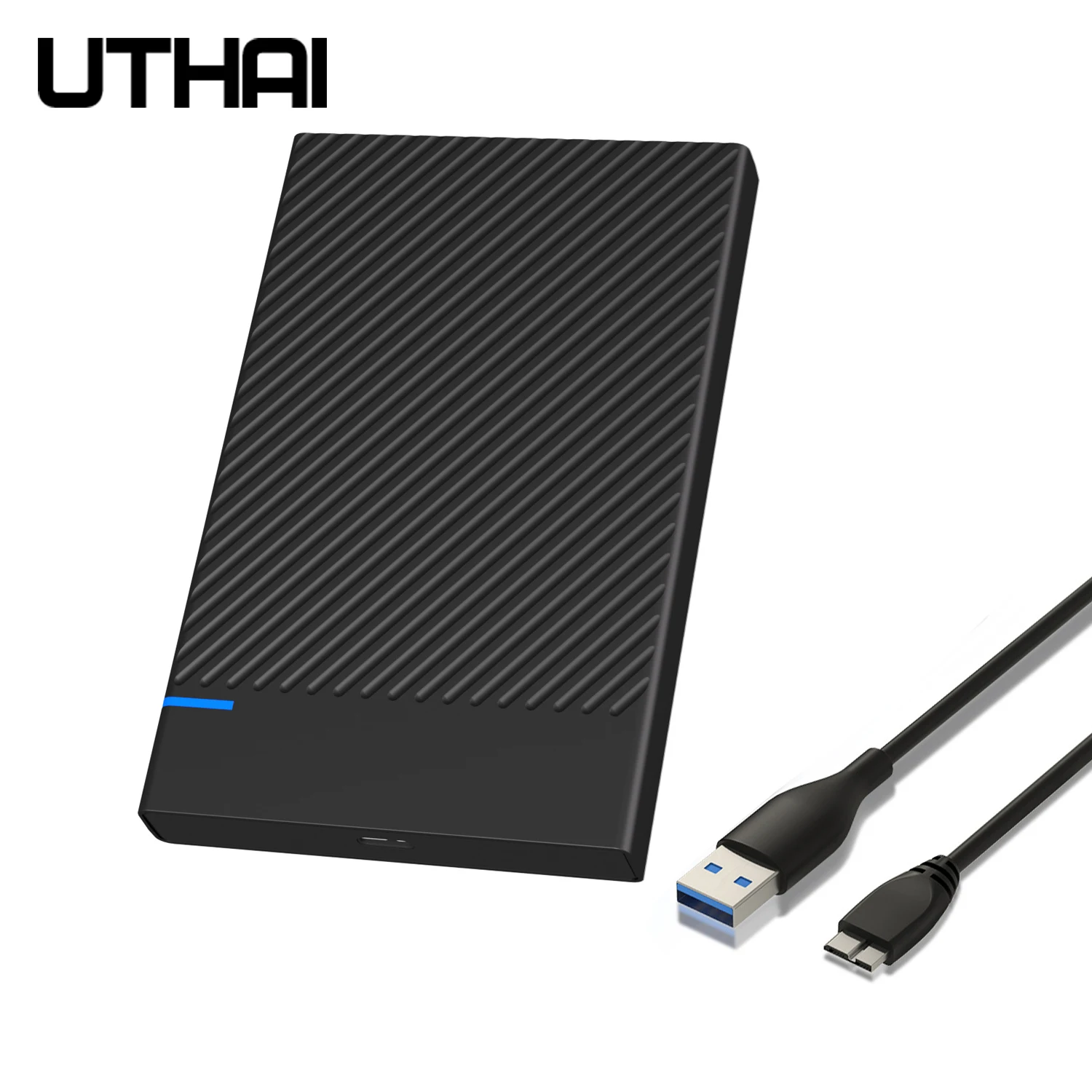 UTHAI 2,5-Zoll externes Festplattengehäuse USB 3.0 5 Gbit/s Typ-C SATA-Schnittstelle Tragbarer serieller Port Kompatibel mit Computer Image