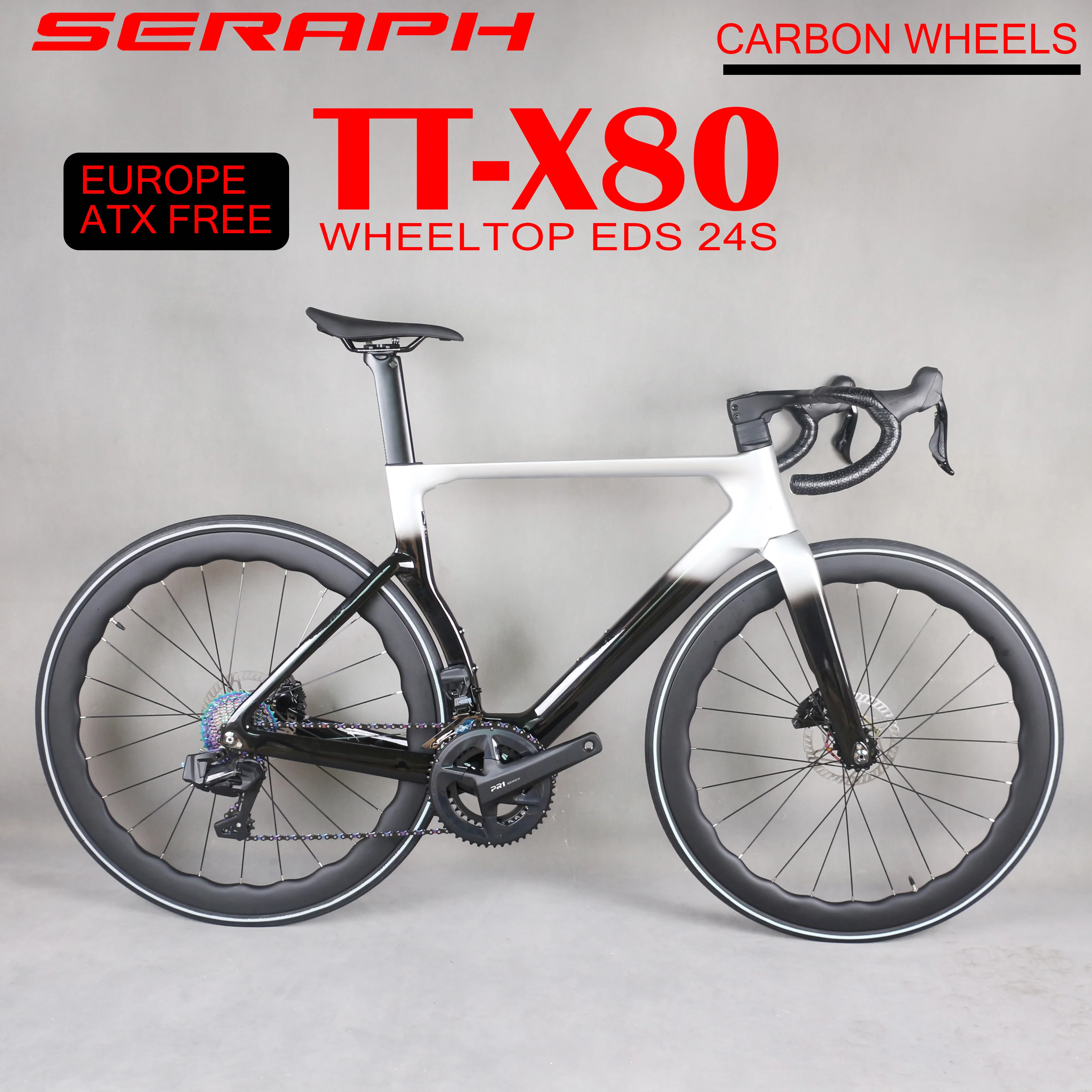 Fahrrad Vollcarbon Leichtes Rennrad mit WheelTop Wireless Electric Group Set Carbonräder TT-X80 Image