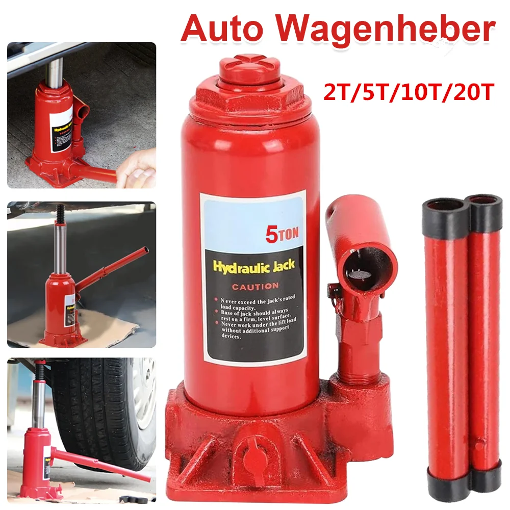 Cric per bottiglia idraulico da 20/10/5/2 tonnellate Cric per bottiglia saldato Supporto per ascensore per auto Cric per bottiglia Cric automobilistico per riparazione camper per camion auto