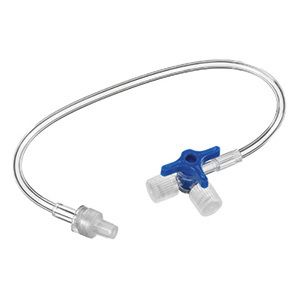 Discofix® Dreiwegehahn blau mit 10cm Schlauch 1 pz Accessori